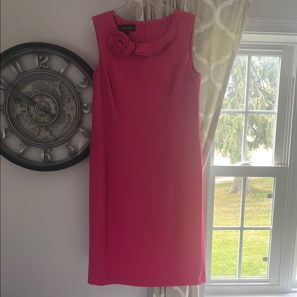 Evan Picone Pink Sleeveless Midi Dress